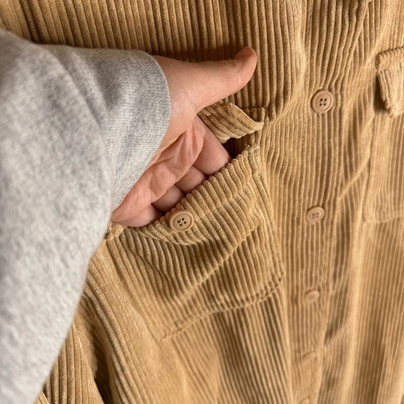NWT | Love Tree Reversible Corduroy Utility Jacket in Light Brown | Size Med - Picture 3 of 14